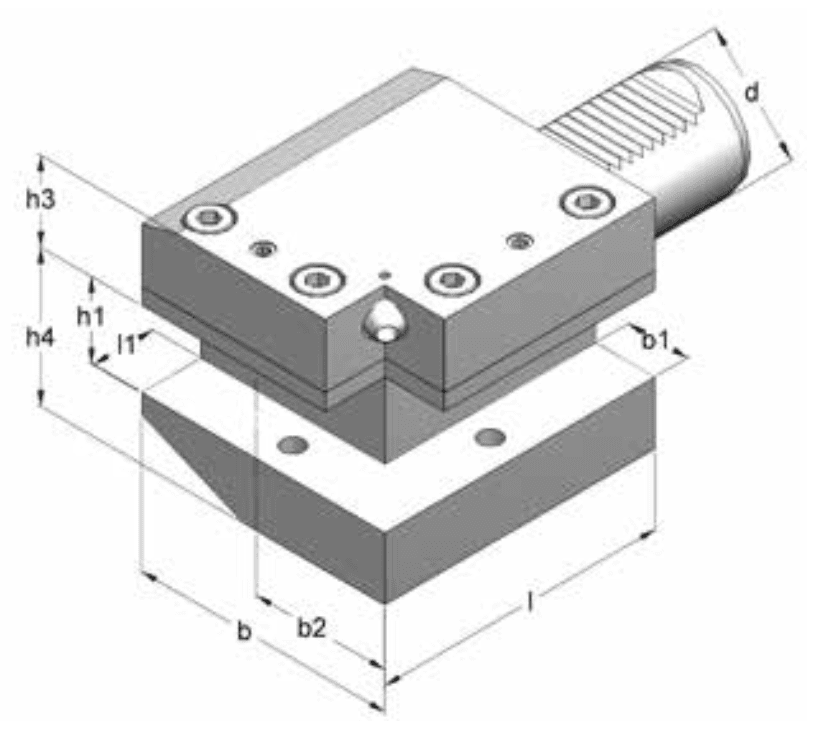 Изображение товара - Радиально – осевой держатель инструмента правый B1/C1-40x25x100