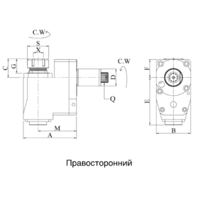 Изображение товара VDI30-ER25 Радиальный сверлильно-фрезерный приводной блок со смещением BL3054822572