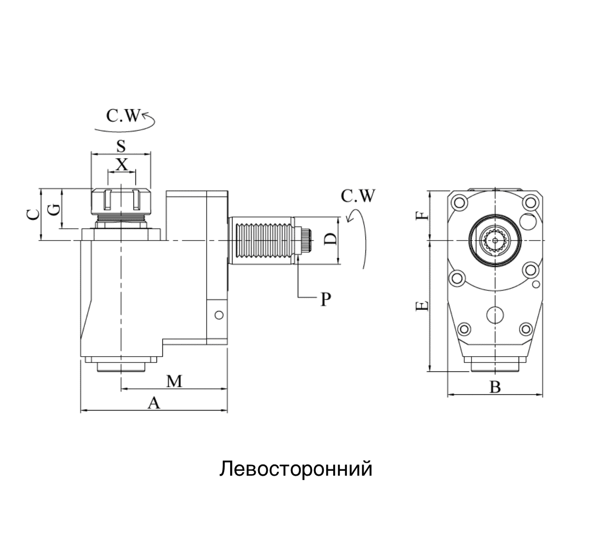 Радиальный сверлильный и фрезерный приводной блок со смещением BR3018092572