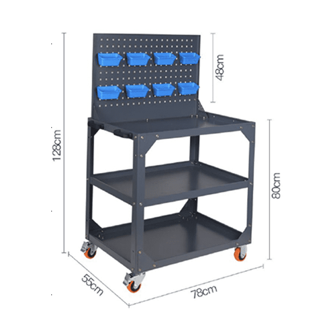 Сборная передвижная тележка для инструментов с 8 карманами для мелочей