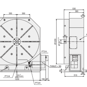 Изображение товара - Поворотный стол GSA CNC-1000HV