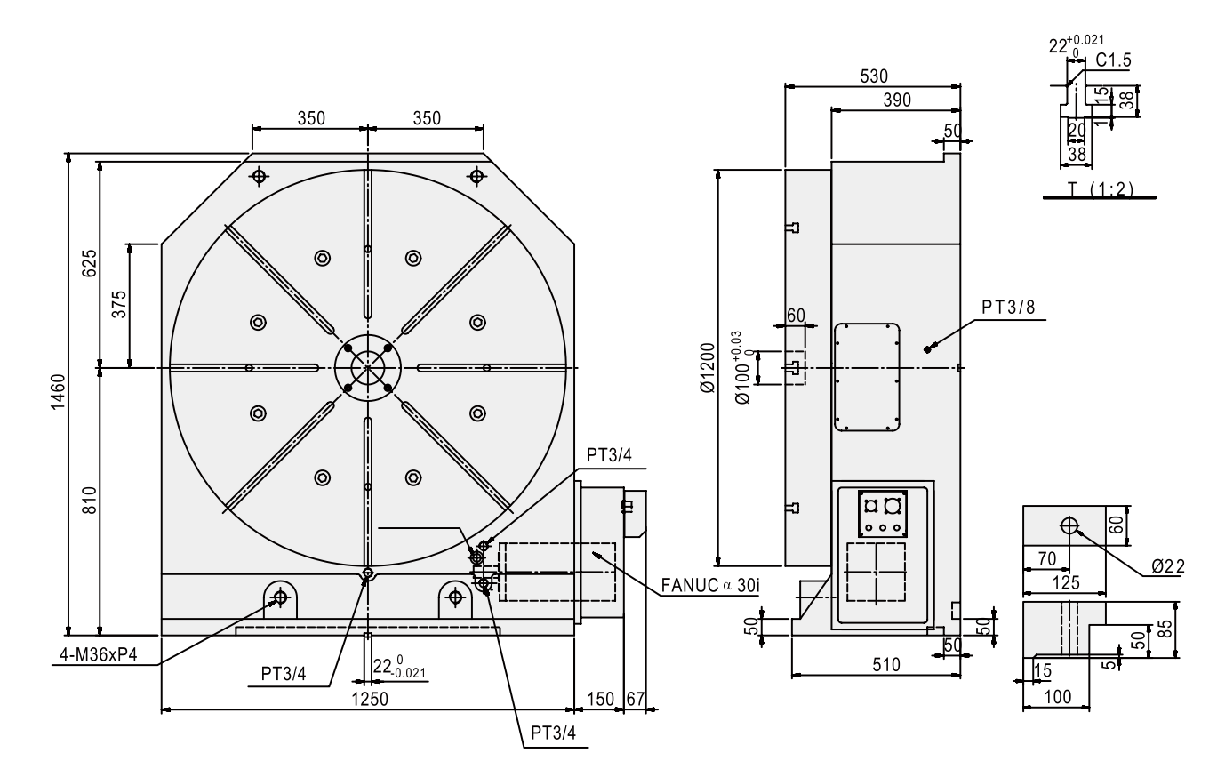 Изображение товара - Поворотный стол GSA CNC-1000HV