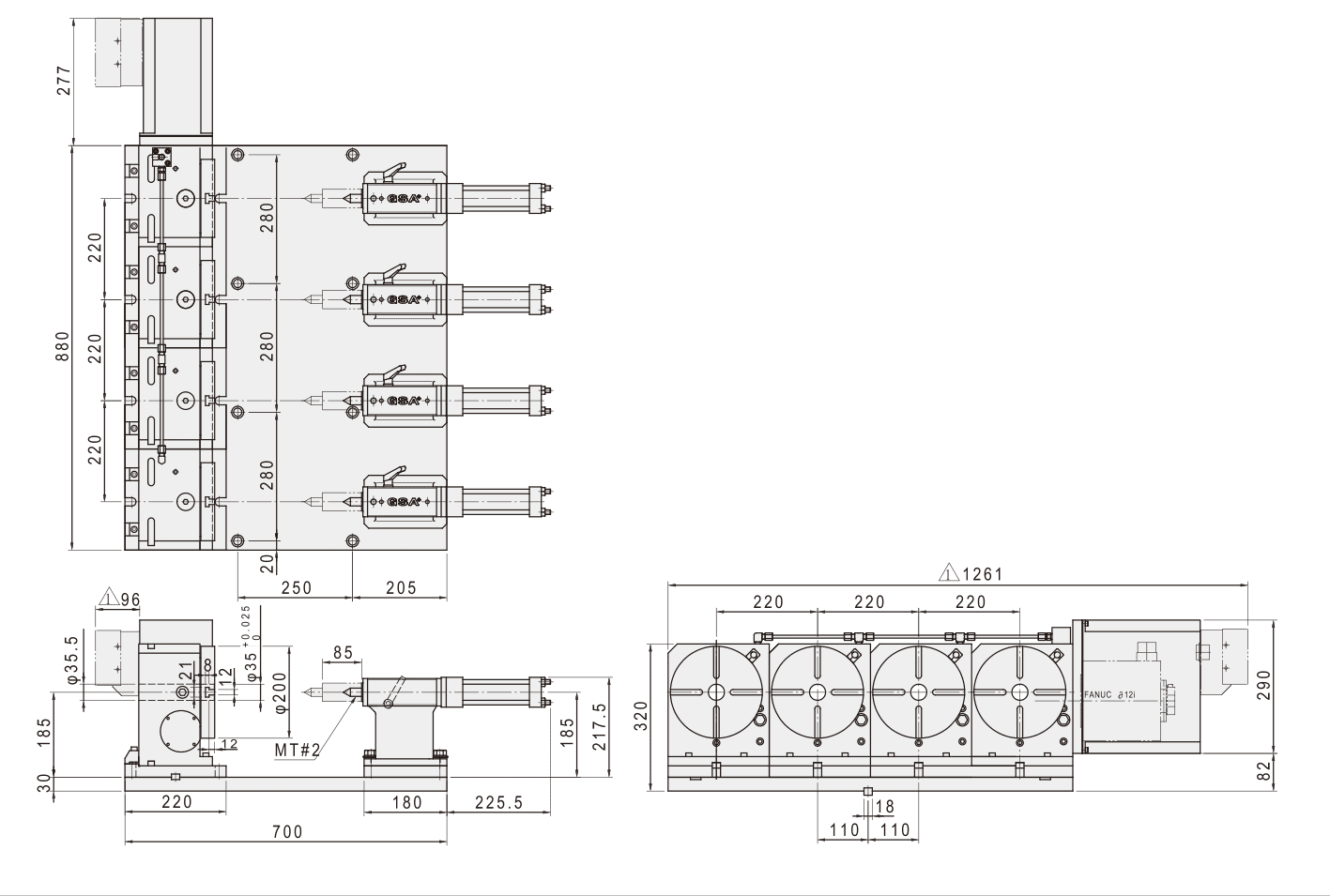 Изображение товара - Многошпиндельный стол c ЧПУ GSA CNC-200R-2W(3W)(4W)