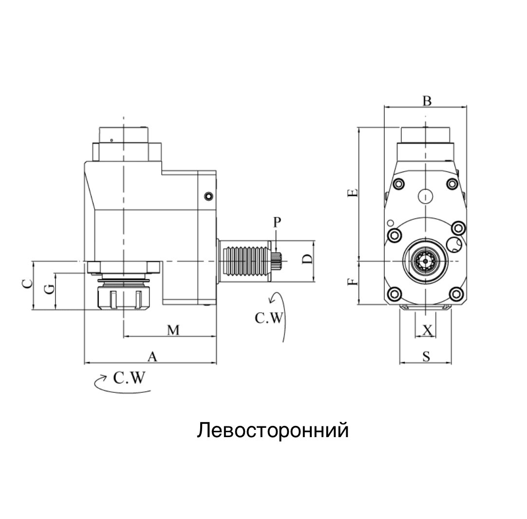 VDI60-ER50 Радиальный приводной блок со смещением CWBL60548250106