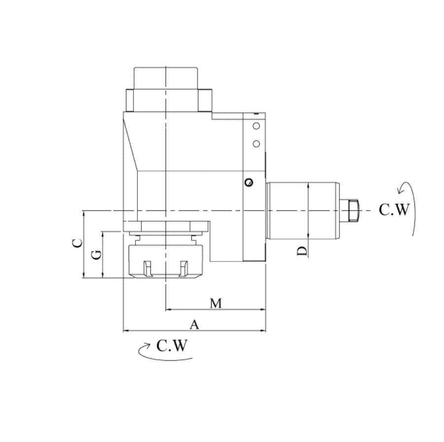 VDI60-ER40 Радиальный приводной блок со смещением CWBR60180940106