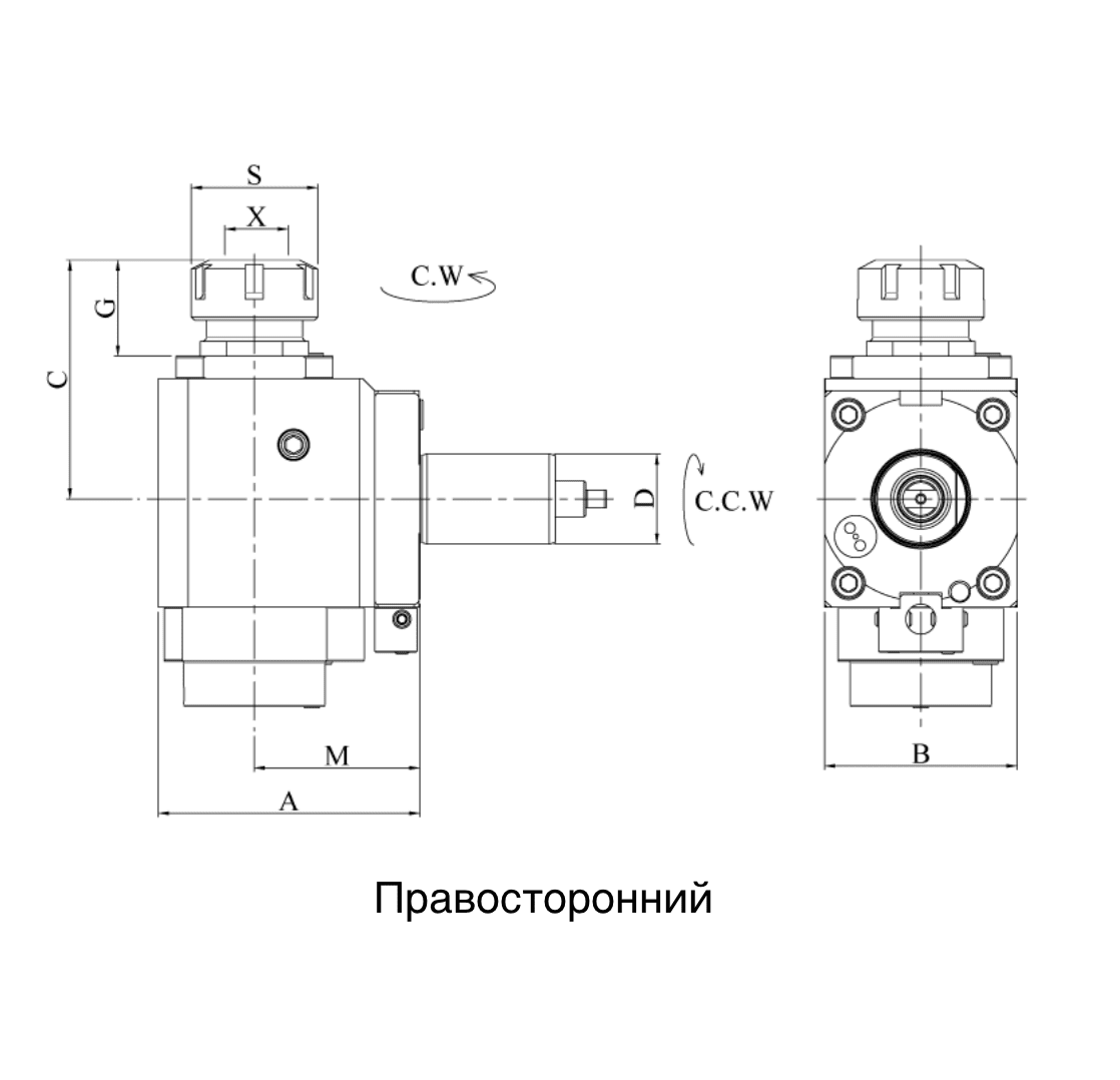 VDI30-ER25 Радиальный сверлильно-фрезерный приводной блок CWFR3018092555