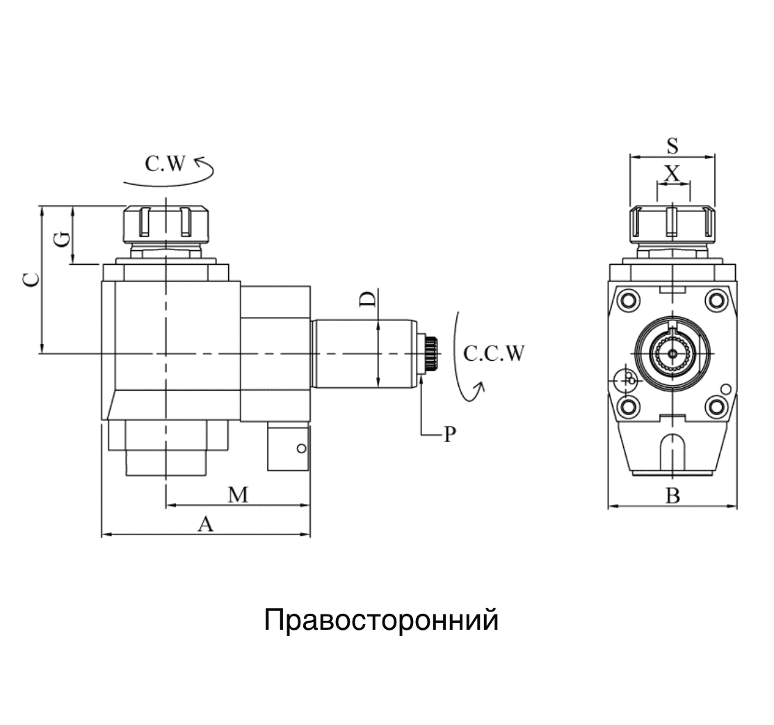 VDI40-ER32 Радиальный сверлильный и фрезерный приводной блок CWFR40548032100