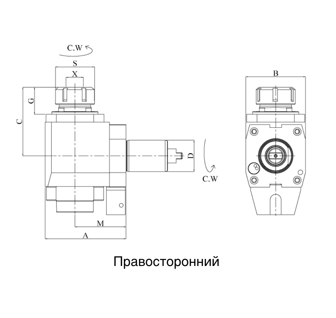 VDI40-ER32 Радиальный сверлильно-фрезерный приводной блок CWNFR40180932100