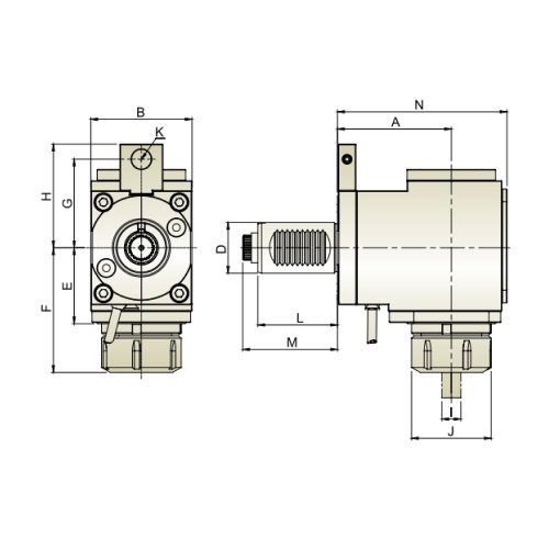 Изображение товара - BMT55-1809-ER25 радиальный приводной блок THM-B04.60-55A