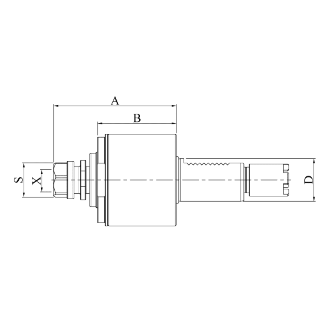 VDI40-ER20 Осевой резьбонарезной блок HAAS-TDA40-20-104.85