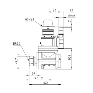 Изображение товара - Стандартные угловые головки 90°-A32-HSK63