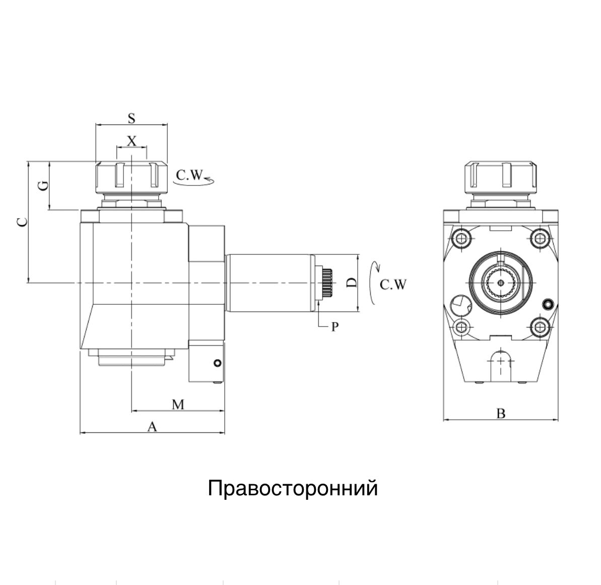 VDI50-ER40 Радиальный сверлильно-фрезерный приводной блок NFR50548040100