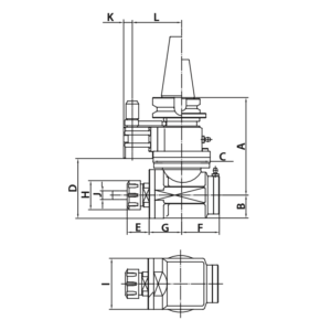 Изображение товара - Угловая фрезерная головка с наклоном 90° AHA-HSK63-ER32