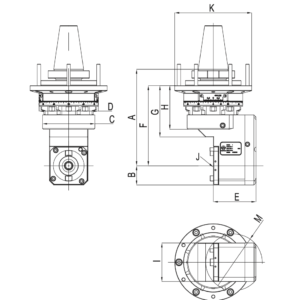 Изображение товара - Угловая головка со смещением AHK-BT40-D1