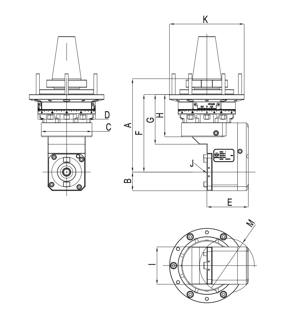 Изображение товара - Угловая головка со смещением AHK-BT40-D1