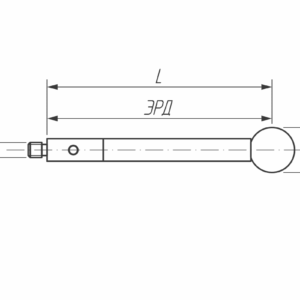 Изображение товара - Щуп прямой М2, сферический наконечник Ø 4 мм, длина 30 мм