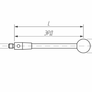 Изображение товара - Щуп прямой М2, сферический наконечник Ø 3 мм, длина 30 мм