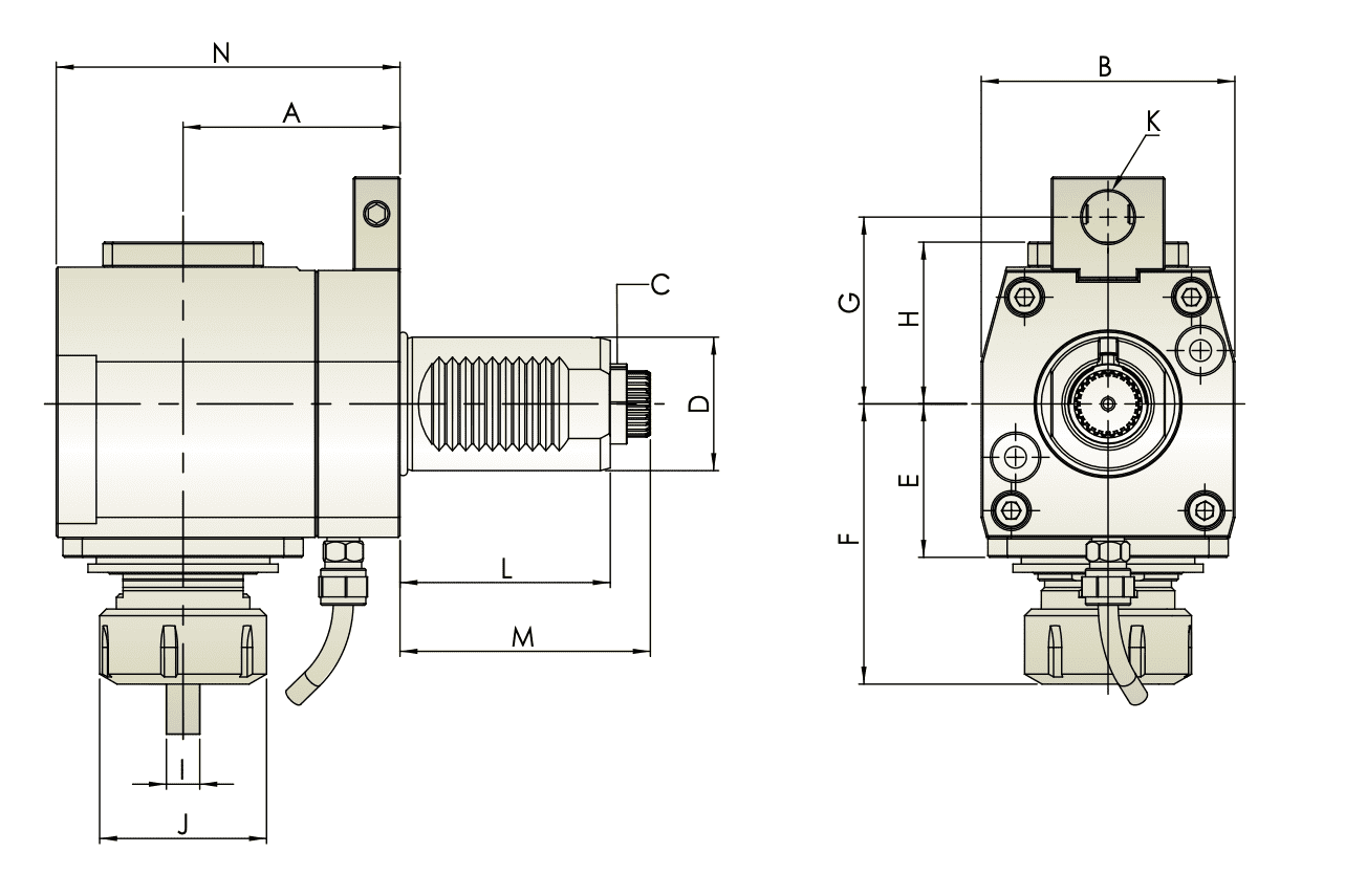 Изображение товара - Радиальный приводной блок HAAS THB-B05.65-40F